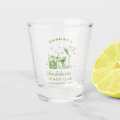 Retro Modernes Bachelorette Weekend Party Shootgla Schnapsglas (Vorderseite)