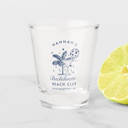 Retro Modernes Bachelorette Weekend Party Shootgla Schnapsglas (Vorderseite)