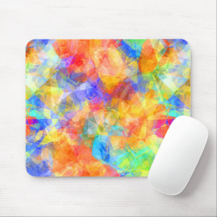 Retro Modernes Cooles Funky Polygon Mosaikkunstmus Mousepad