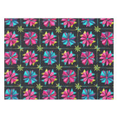 Retro modernes einfaches Stern geometrisches farbe Tischdecke (Vorderseite (Horizontal))