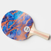 Retro-modernes farbiges Logo einfach Tischtennis Schläger (Seitenansicht)