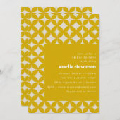 Retro Modernes geometrisches Brautparty Einladung (Vorne/Hinten)