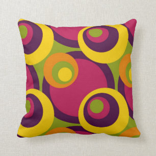 Retro modernes geometrisches Kreis-Muster Kissen