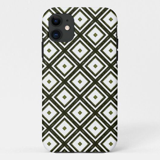 Retro Modernes geometrisches Mosaikmuster Case-Mate iPhone Hülle (Rückseite)