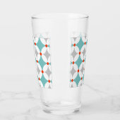 Retro Modernes geometrisches Muster des Mittelzent Glas (Links)