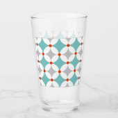 Retro Modernes geometrisches Muster des Mittelzent Glas (Vorderseite)