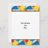 Retro Modernes geometrisches Muster Einladung (Rückseite)