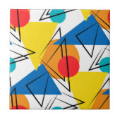 Retro Modernes geometrisches Muster Fliese (Vorderseite)