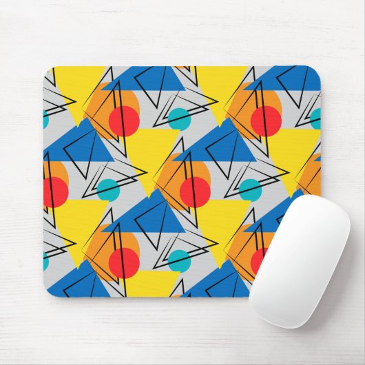 Retro Modernes geometrisches Muster Mousepad (Mit Mouse)