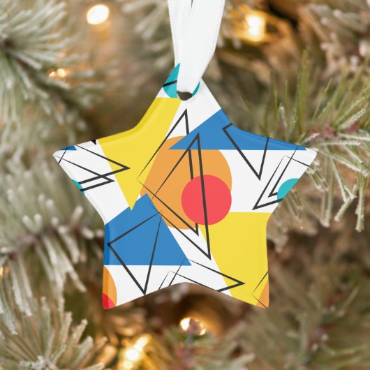 Retro Modernes geometrisches Muster Ornament (Baum)