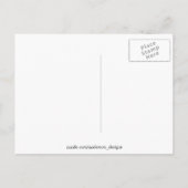 Retro Modernes geometrisches Muster Postkarte (Rückseite)