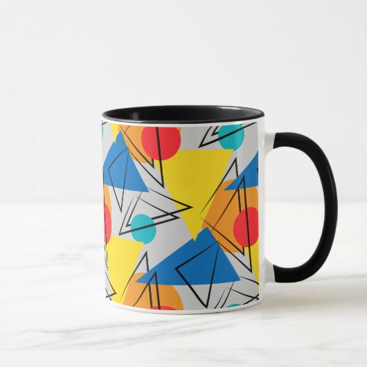 Retro Modernes geometrisches Muster Tasse (Rechts)