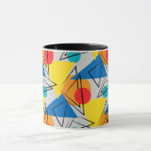 Retro Modernes geometrisches Muster Tasse (Zentrum)