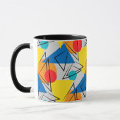 Retro Modernes geometrisches Muster Tasse (Links)