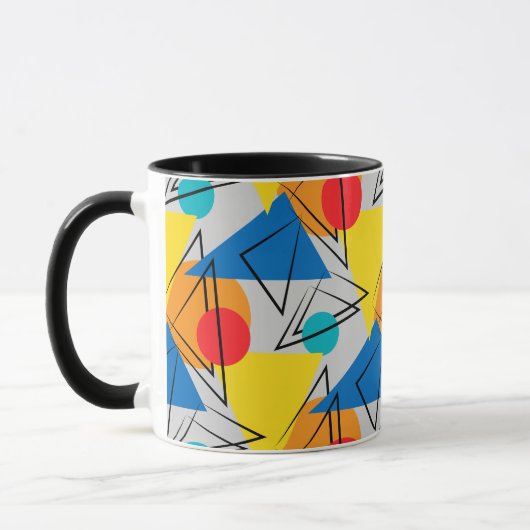 Retro Modernes geometrisches Muster Tasse (Links)