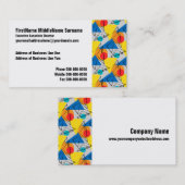 Retro Modernes geometrisches Muster Visitenkarte (Vorne/Hinten)