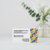 Retro Modernes geometrisches Muster Visitenkarte (Stehend Vorderseite)