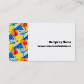 Retro Modernes geometrisches Muster Visitenkarte (Rückseite)