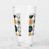 Retro Modernes geometrisches Musterglas Mitte Jahr Glas (Links)