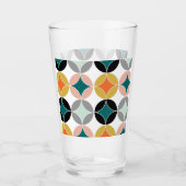 Retro Modernes geometrisches Musterglas Mitte Jahr Glas (Vorderseite)