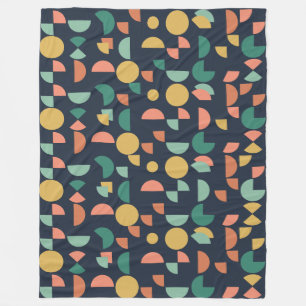 Retro Modernes geometrisches Tribal Fleecedecke