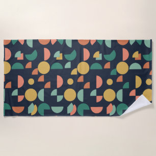 Retro Modernes geometrisches Tribal Strandtuch