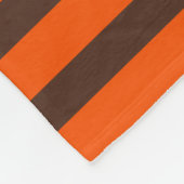 Retro Modernes gestreiftes Muster braun orange ros Fleecedecke (Ecke)