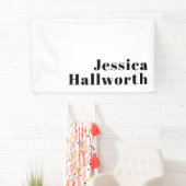 Retro modernes minimalistisches Namens- oder Gesch Banner (Insitu)