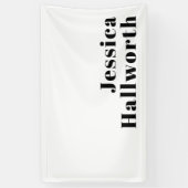 Retro modernes minimalistisches Namens- oder Gesch Banner (Vertikal)