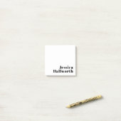 Retro modernes minimalistisches Namens- oder Gesch Post-it Klebezettel (Auf Schreibtisch)
