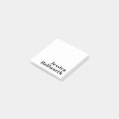 Retro modernes minimalistisches Namens- oder Gesch Post-it Klebezettel (angewinkelt)