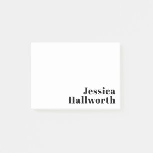 Retro modernes minimalistisches Namens- oder Gesch Post-it Klebezettel