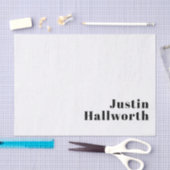 Retro modernes minimalistisches Namens- oder Gesch Seidenpapier (Handwerk)