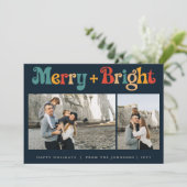 Retro Modernes Minimalistisches Weihnachten Drei F (Stehend Vorderseite)