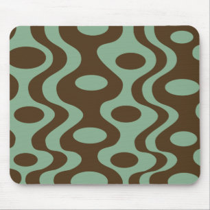 Retro modernes mousepad - Grün und Brown