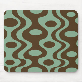 Retro modernes mousepad - Grün und Brown