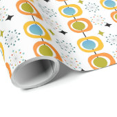 Retro Modernes Muster der Sternexplosion Mitte des Geschenkpapier (Rolleneckpunkt)