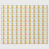 Retro Modernes Muster der Sternexplosion Mitte des Geschenkpapier (Flach)