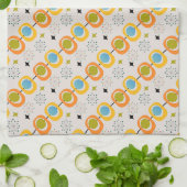 Retro Modernes Muster der Sternexplosion Mitte des Geschirrtuch (Gefaltet)