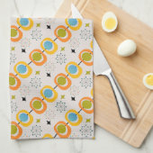 Retro Modernes Muster der Sternexplosion Mitte des Geschirrtuch (Viertel Falte)