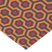 Retro modernes orange rotbraunes Hexagon-Muster Kurzer Tischläufer (Ecke)