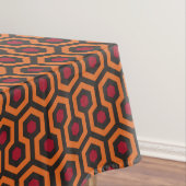 Retro modernes orange rotbraunes Hexagon-Muster Tischdecke (Beispiel)