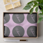 Retro-modernes Pink & Gray Modernes Polka Dot Desi Seidenpapier (Geschenk)