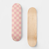 Retro Modernes Prüfmuster rosa Creme Skateboard (Vorderseite)