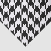 Retro Modernes, Schwarz-weißes Hunde-Zahn-Weaving Seidenpapier (Ausschnitt)