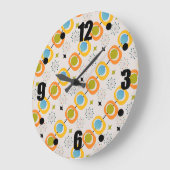 Retro Modernes Sternexplosion Muster Lumbar aus de Große Wanduhr (Winkel)