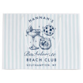 Retro Modernes Vintag Grau Bachelorette Große Geschenktüte (Vorderseite)