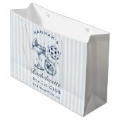 Retro Modernes Vintag Grau Bachelorette Große Geschenktüte (Vorderseite Schrägansicht)