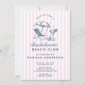 Retro Modernes Vintag Grau Bachelorette Wochenende Einladung (Vorderseite)