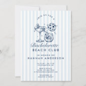 Retro Modernes Vintag Grau Bachelorette Wochenende Einladung (Vorderseite)